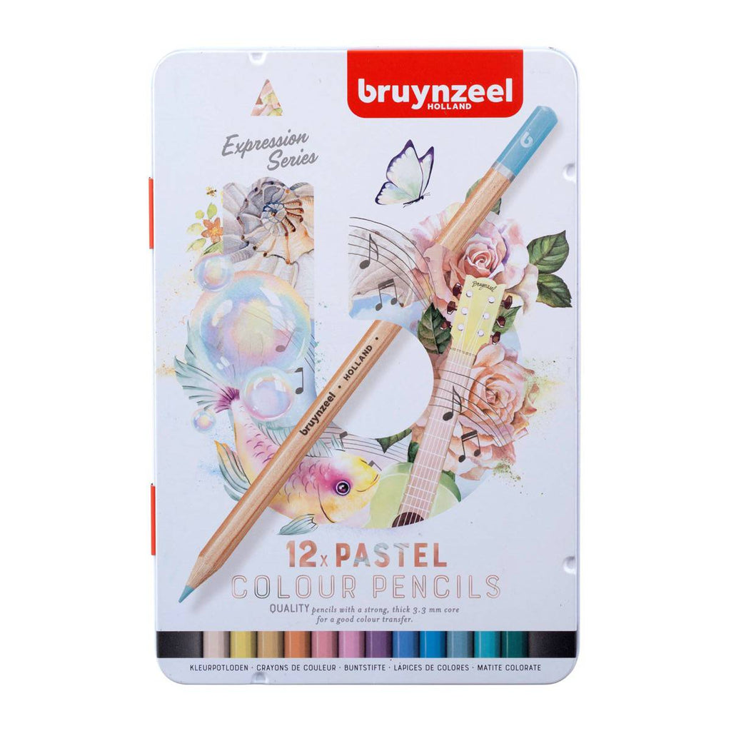 Bruynzeel farveblyanter - 12 stk. pastel
