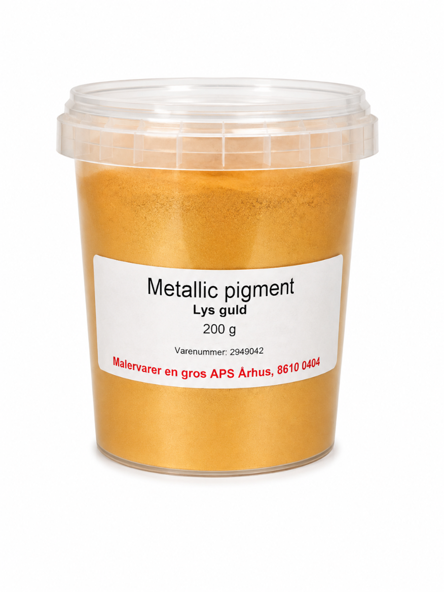 Hagmans Metallic Pigment - Lys Guld - 200 g.
