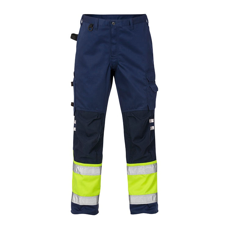 Fristads Hi-vis bukser kl.1 2032 - HV. gul/mari - Str. D104