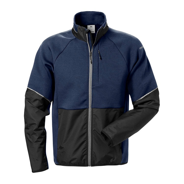 Fristads Sweat jakke 7513 - Marine/Sort - str. 2XL