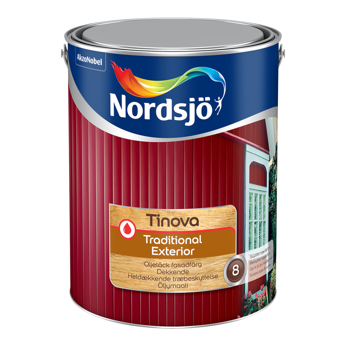 Nordsjö Tinova Traditional Exterior, Sort, Oliemaling 2,5 liter