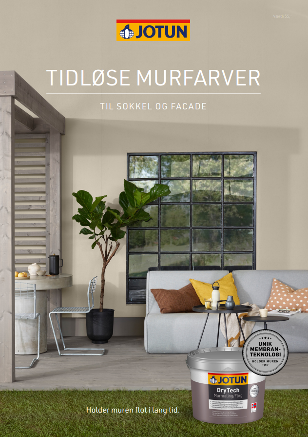 Jotun Tidløse Murfarver farvekort - til sokkel og facade
