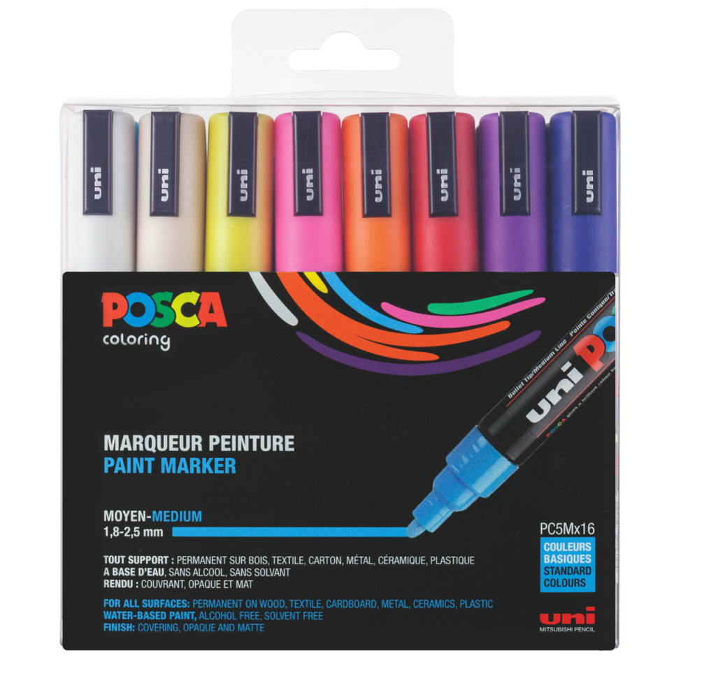Posca Pen PC-5M 2,5mm - Sæt med 16 STK.