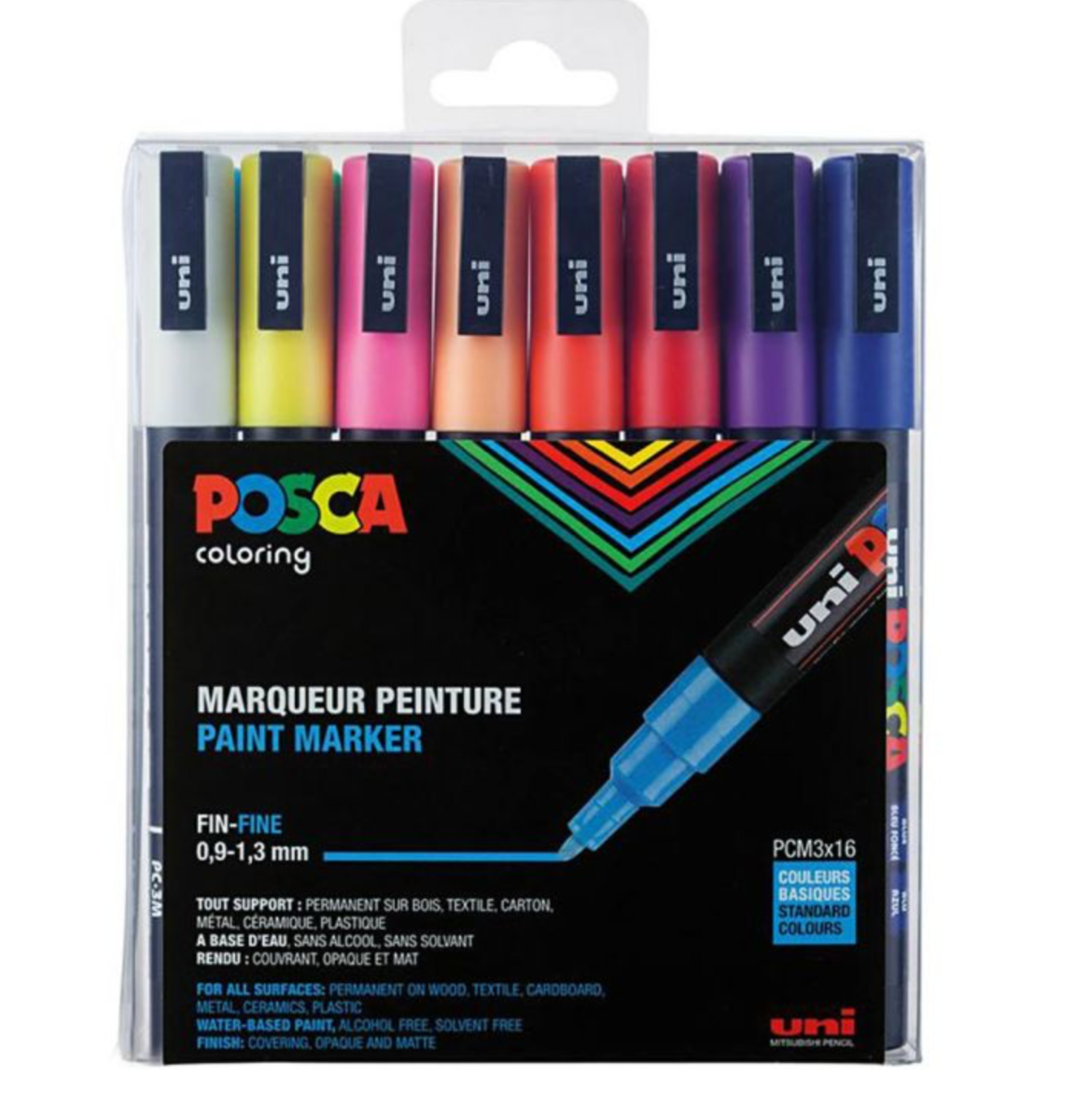 Posca Pen PC-3M - sæt med 16 STK.