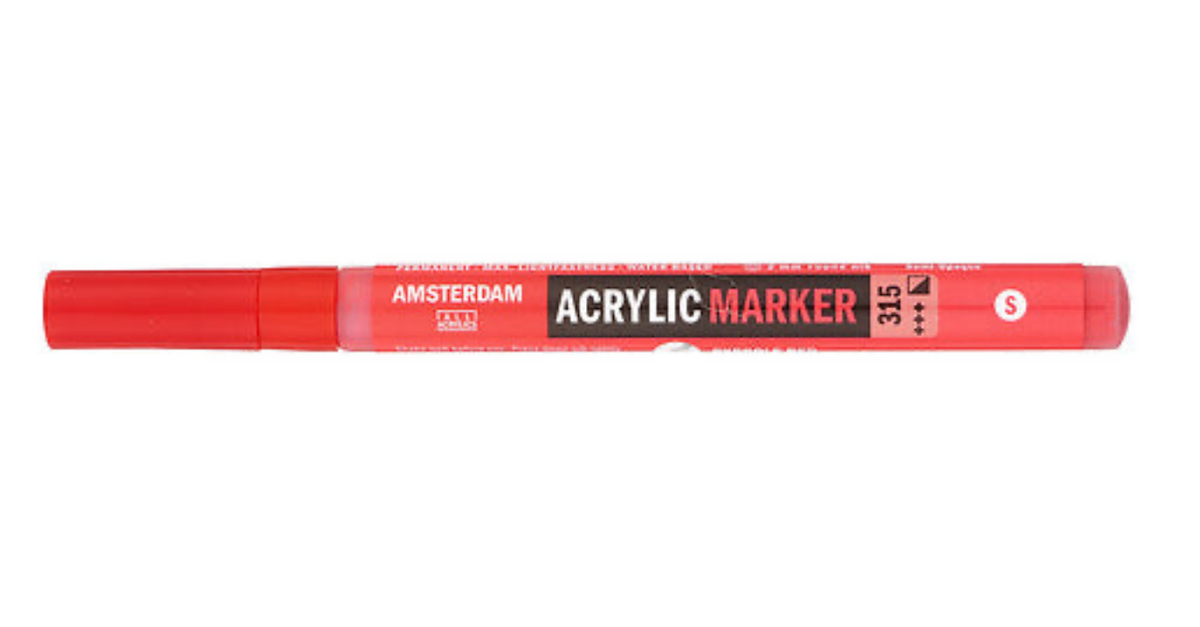 Amsterdam Acrylic Marker 2 mm - Pyrrole Red 315