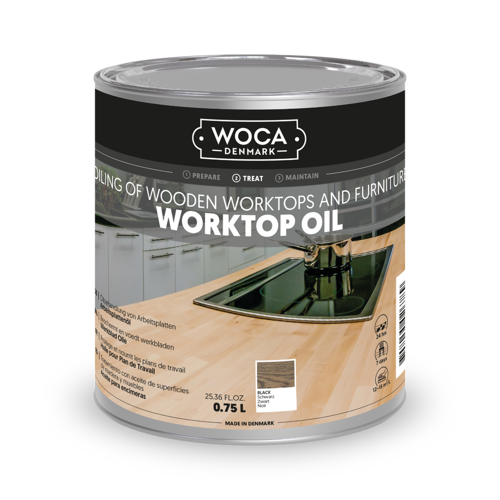 WOCA Worktop Oil sort - 750 ml.