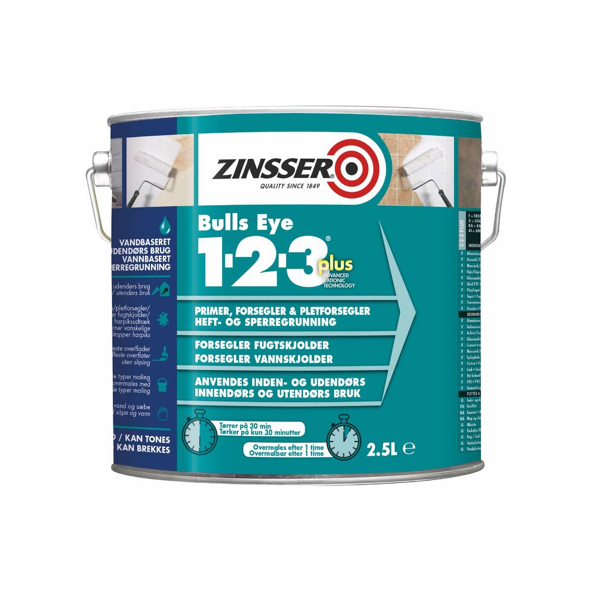 Zinsser Bulls Eye 1-2-3 PLUS, 1 L.